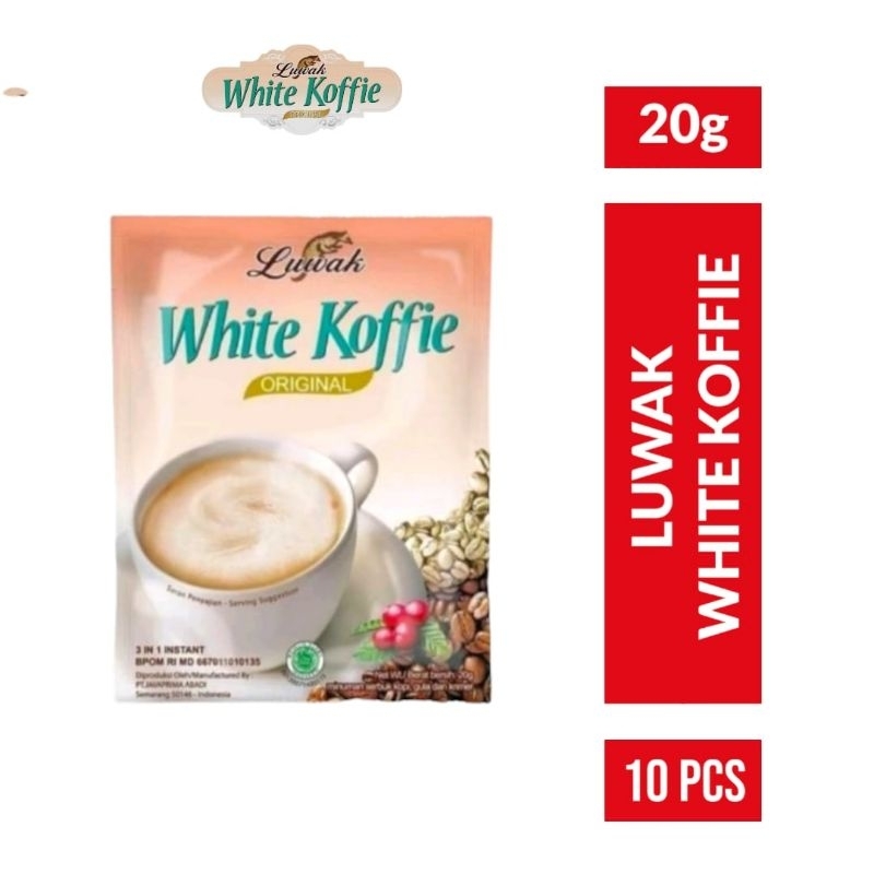 

LUWAK White Koffie Original 10x20gr / Kopi Luwak White Koffie Original Renceng 10 pcs