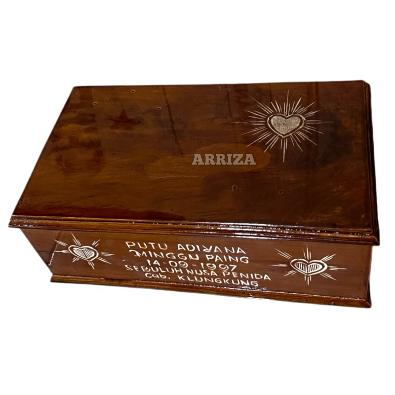 TERMURAH! Kotak Mori Psht Kayu Jati Ukir Motif Ukir Love Bersinar Psht Terbaru (Free Ukir Nama) / Ko