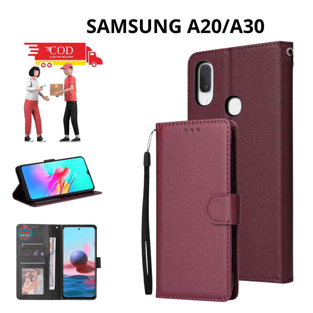 CASE HP SAMSUNG A20/SAMSUNG A30 CASE DOMPET FLIP CASE WALLET FLIP LEATHER CASE PREMIUM-FLIP WALLET