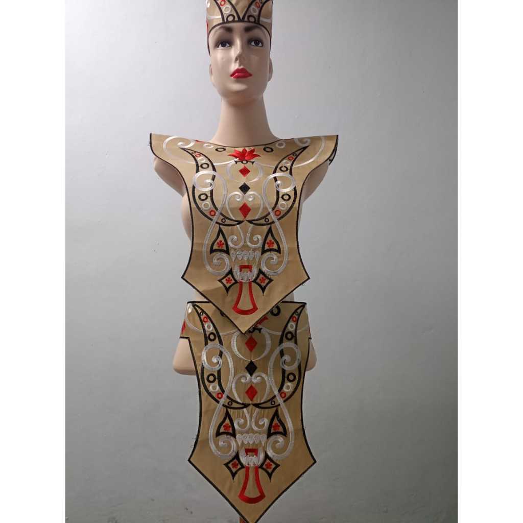 kostum tari adat Papua/ Bordir aksesoris kostum tari adat papua