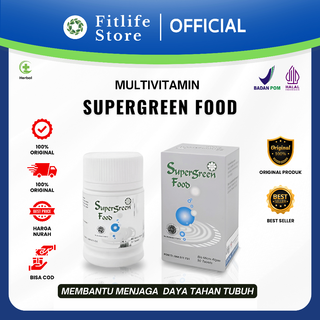 Super Green Food SGF KK Indonesia Original Supergreen Food Multivitamin Memelihara Daya Tahan Tubuh