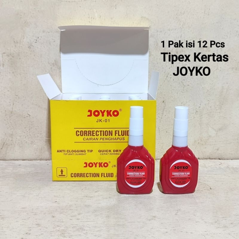

1 Pak Correction Fluid Joyko JK 01 Isi 12 Pcs