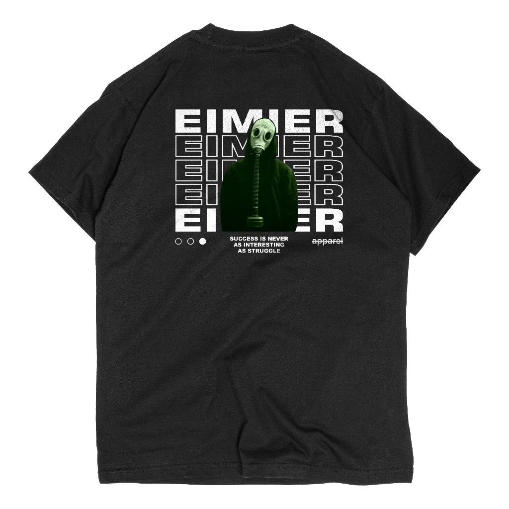 Eimierzoe T Shirt Struggle Black Baju Kaos Pria Distro