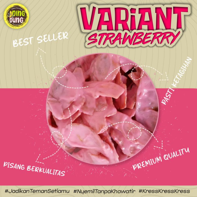 

Kripik Pisang Lumer Rasa strawberry premium quality