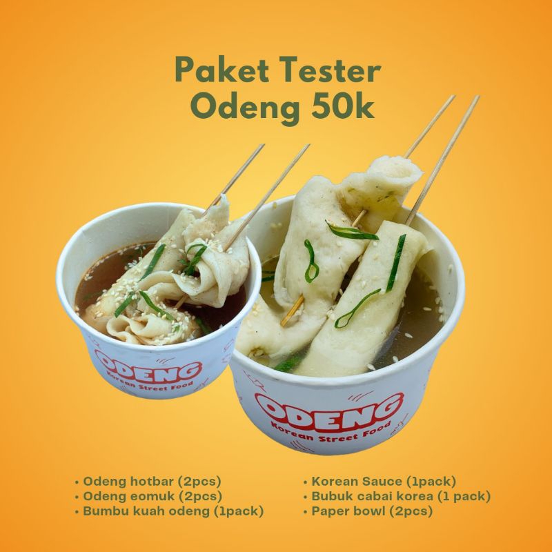 

Paket tester odeng makanan korea sudah termasuk bumbu