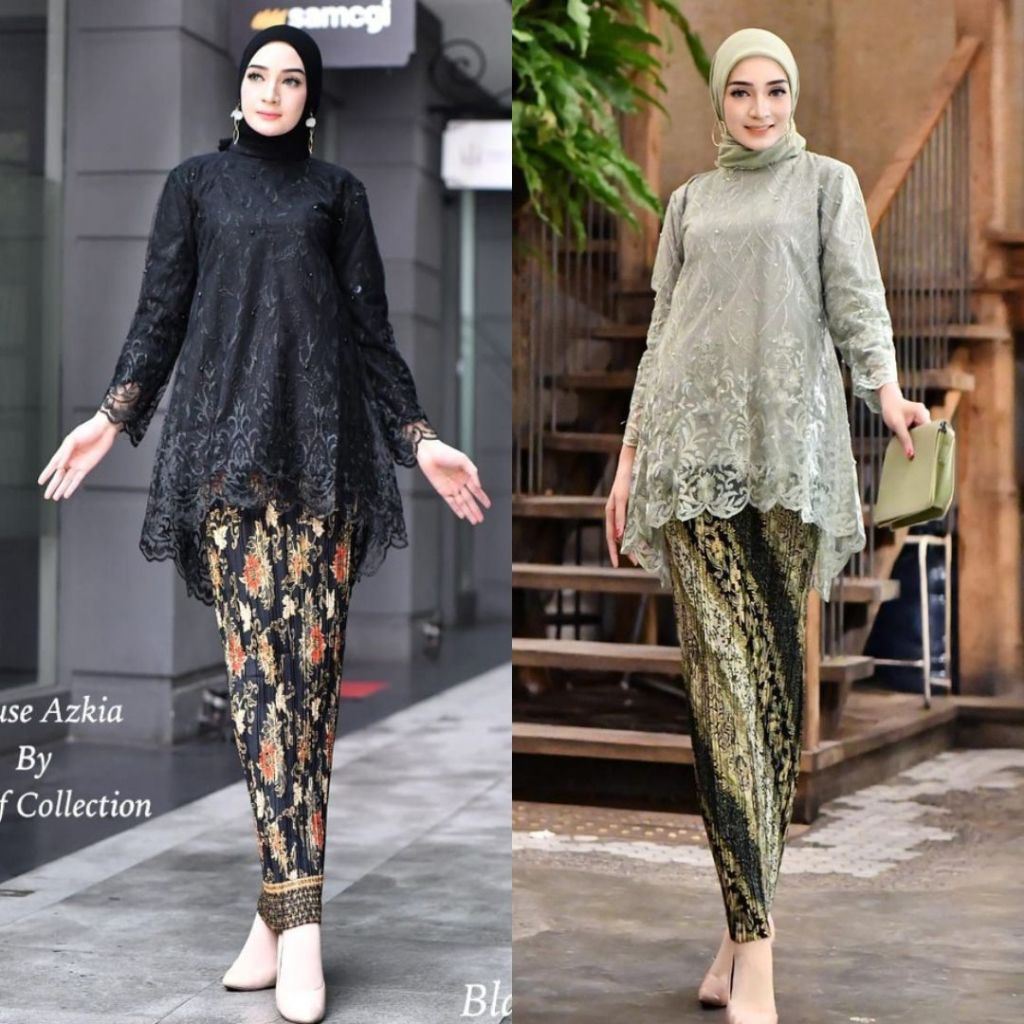 Setelan Kebaya Modern Azkia/Kebaya Tulle Wanita