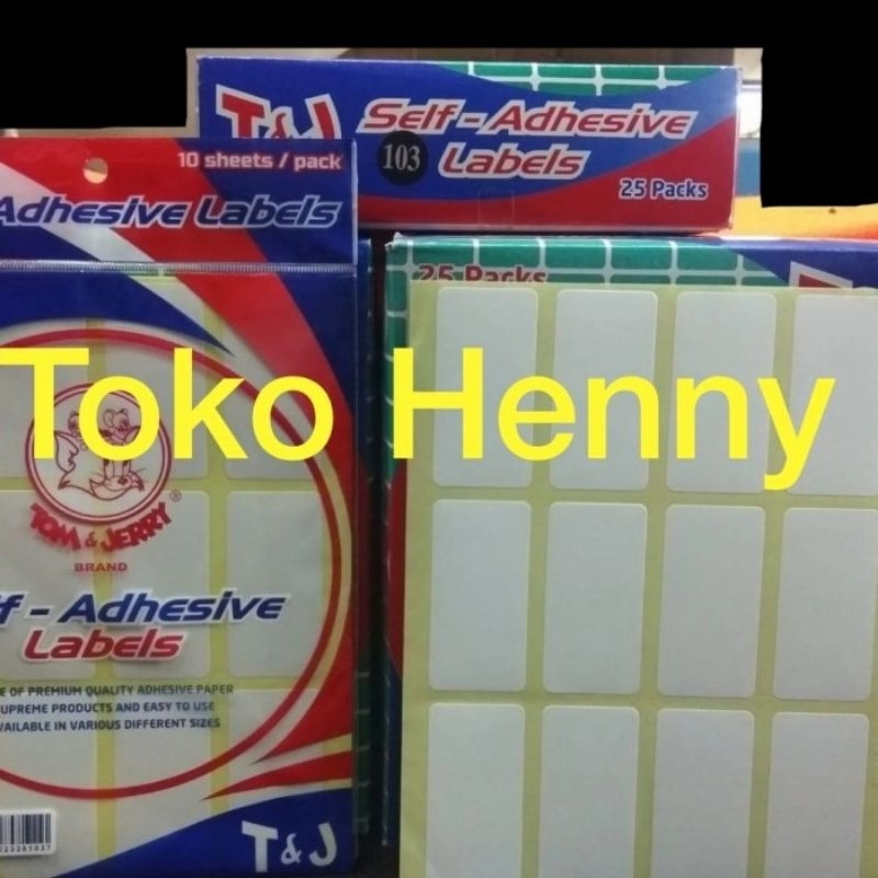 LABEL TOM & JERRY 103 ..... 1 pak kecil isi 10 lembar