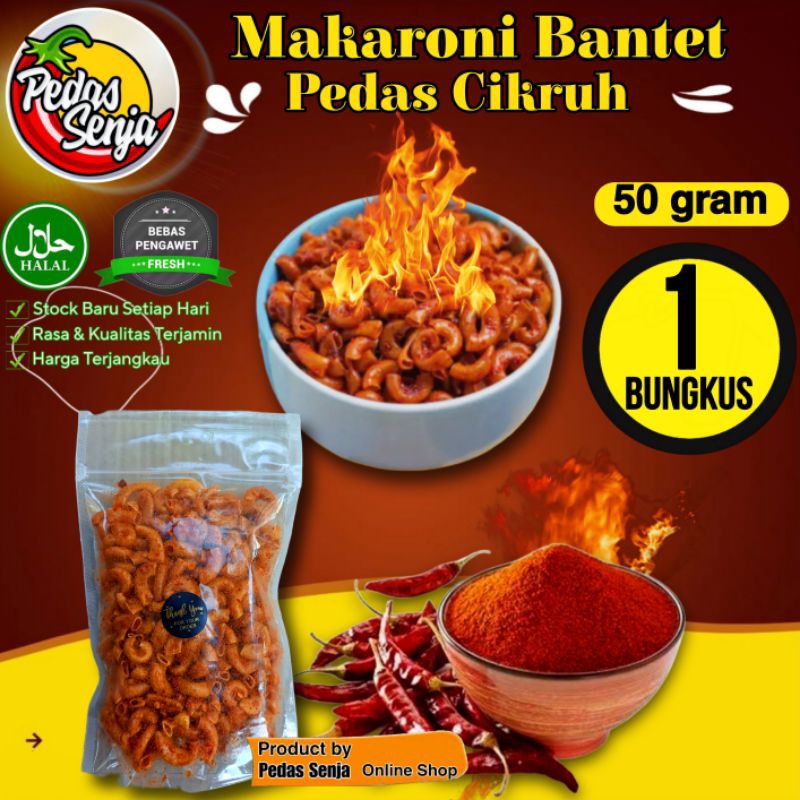 

Makaroni Bantet Pedas Cikruh Khas Cianjur 50 gram