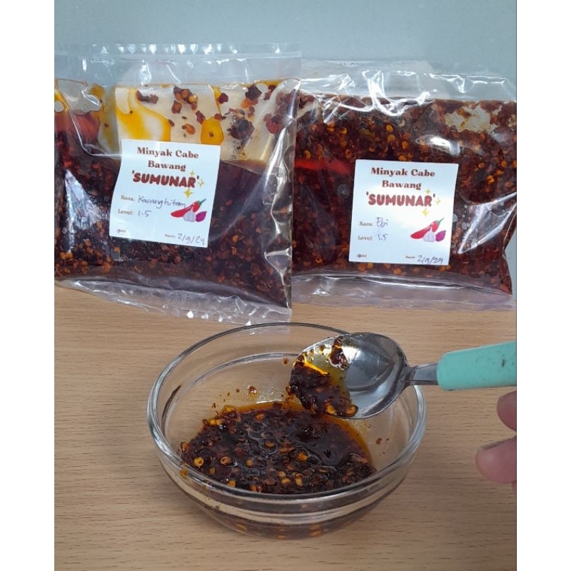 

Chili Oil 75ml Sachet Rasa Ebi & Kacang Hitam
