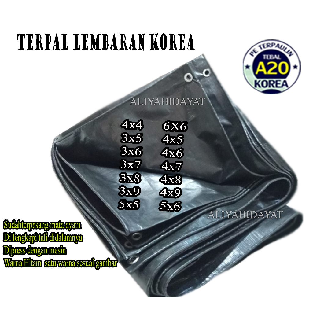 Terpal Lembaran A20 hitam korea