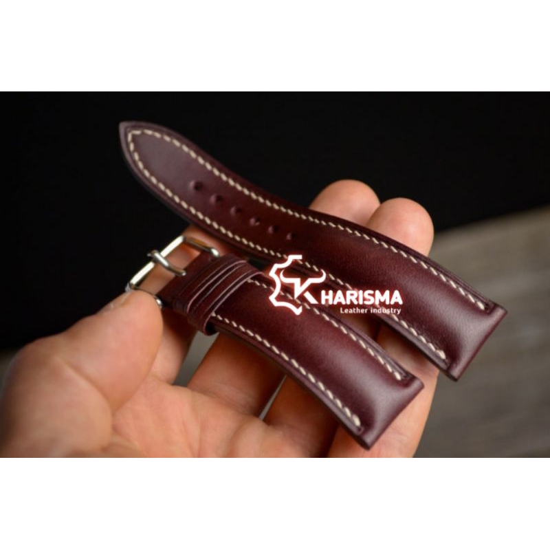 strap jam kulit kharisma Leather, strap jam kulit warna merah, coffee, maroon, strap jam kulit handm