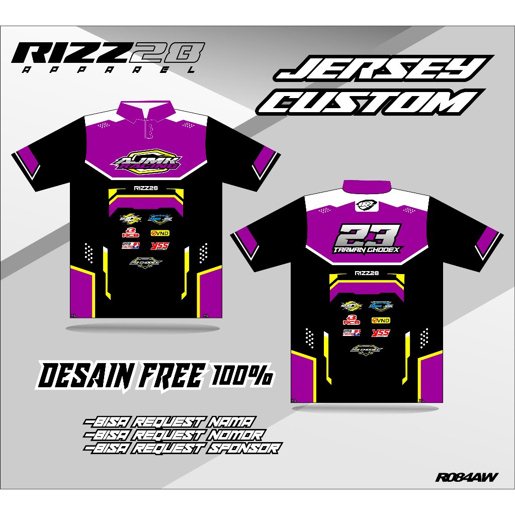 KAOS JERSEY RACING TEAM CUSTOM bisa ganti nama nomor sponsor bisa cod jersey racing start