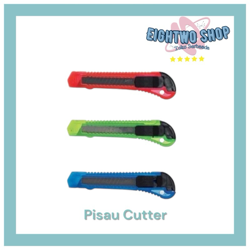

PISAU CUTTER UKURAN BESAR 18mm/Transparan Warna Warni Cuter super tajam Sliding Knife Custting