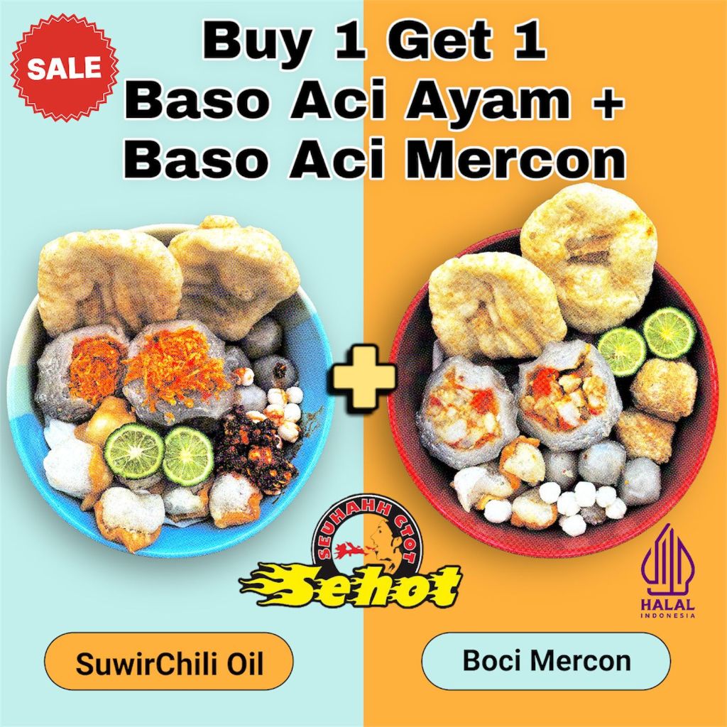 

BUY 1 GET 1 Baso Aci Ayam Chili Oil + Baso Aci Jando Mercon Pedas - Food