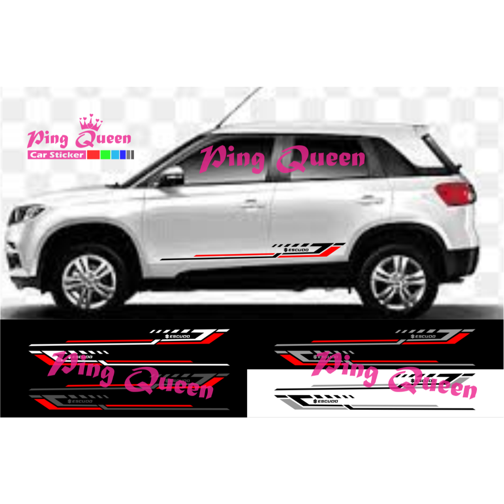 STICKER MOBIL SUZUKI ESCUDO STICKER STRIPING VARIASI MOBIL ESCUDO