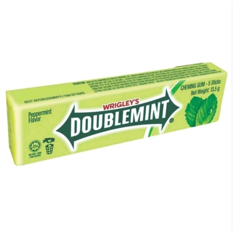 

Permen Karet Wrigley's Doublemint Peppermint 1pak isi 20pcs