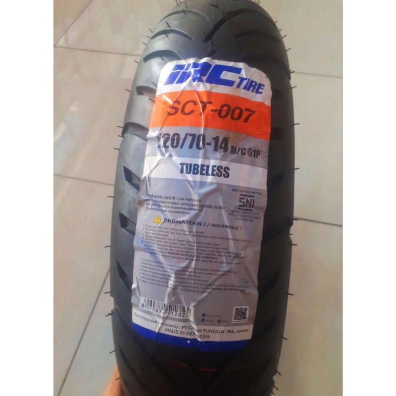 ban luar irc 120/7014 sct -007 ban luar belakang pcx150 vario 160 original irc