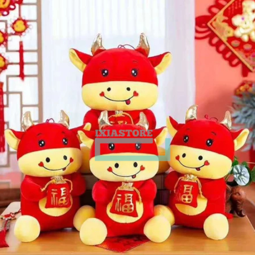Boneka Kerbau Hari Imlek Boneka Kerbau Kebo Lucu Hiasan Hari Raya Imlek Premium