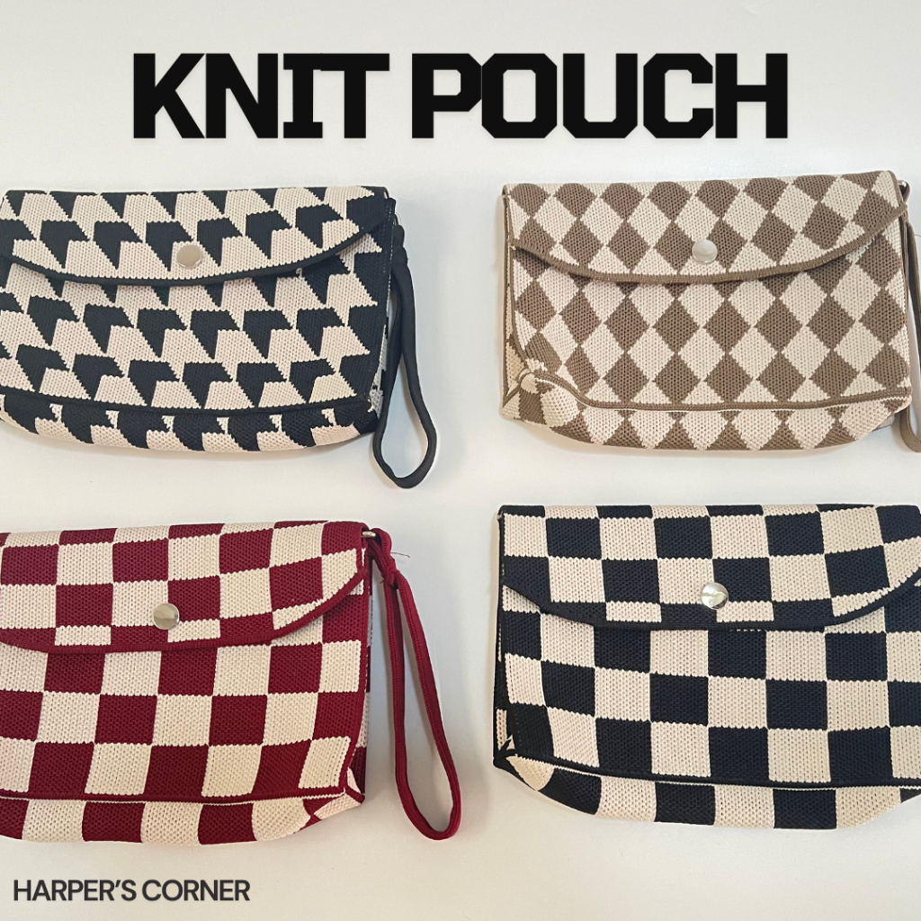 Knit Pouch - Tas Kecil Dompet dengan Strap