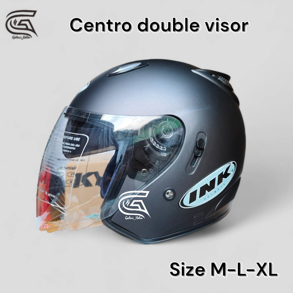 HELM CENTRO DOUBLE VISOR MODEL INK CENTRO FREE STIKER