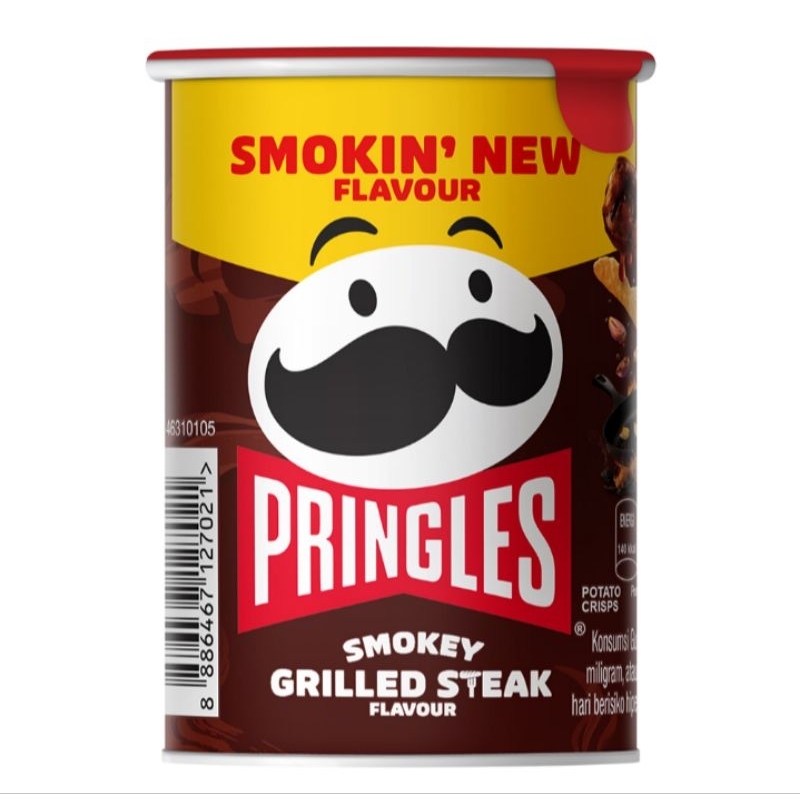 

Pringles Keripik Kentang Smokey Grilled Steak Kaleng kecil 42 gram