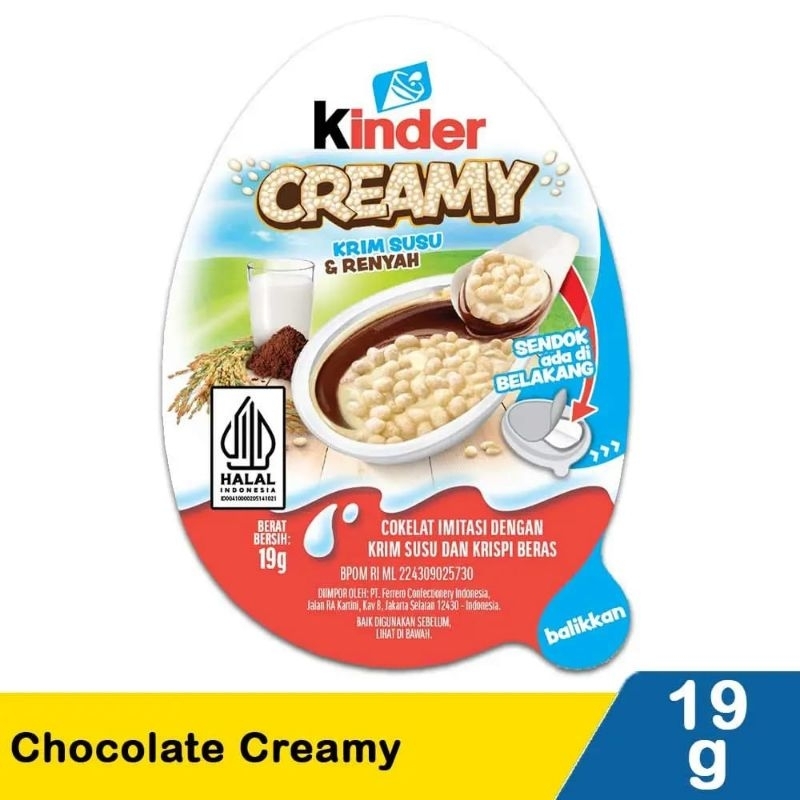 

kinder creamy 190gr isi 12pcs exp Januari 2025