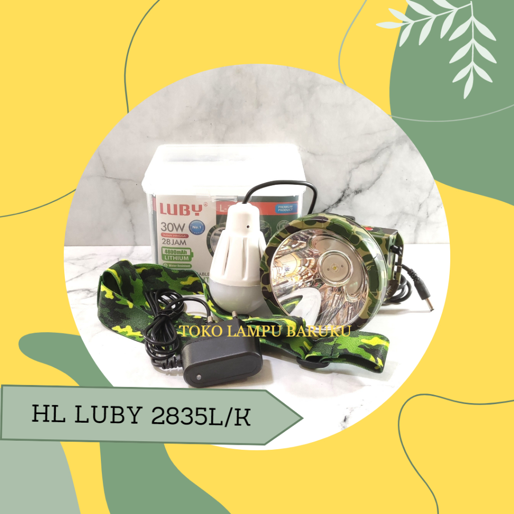 Senter Kepala Luby 2835 Cahaya Kuning/Putih