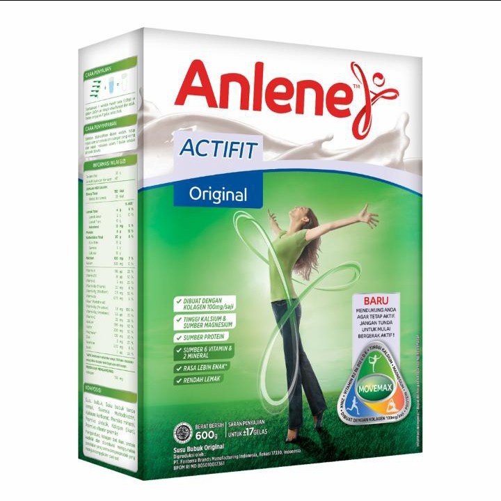 ANLENE ACTIFIT PLAIN 600 GRAM