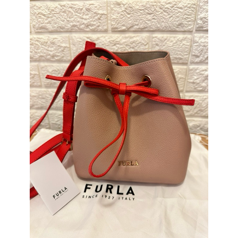 Tas Furla constanza bucket moonstone pink like new