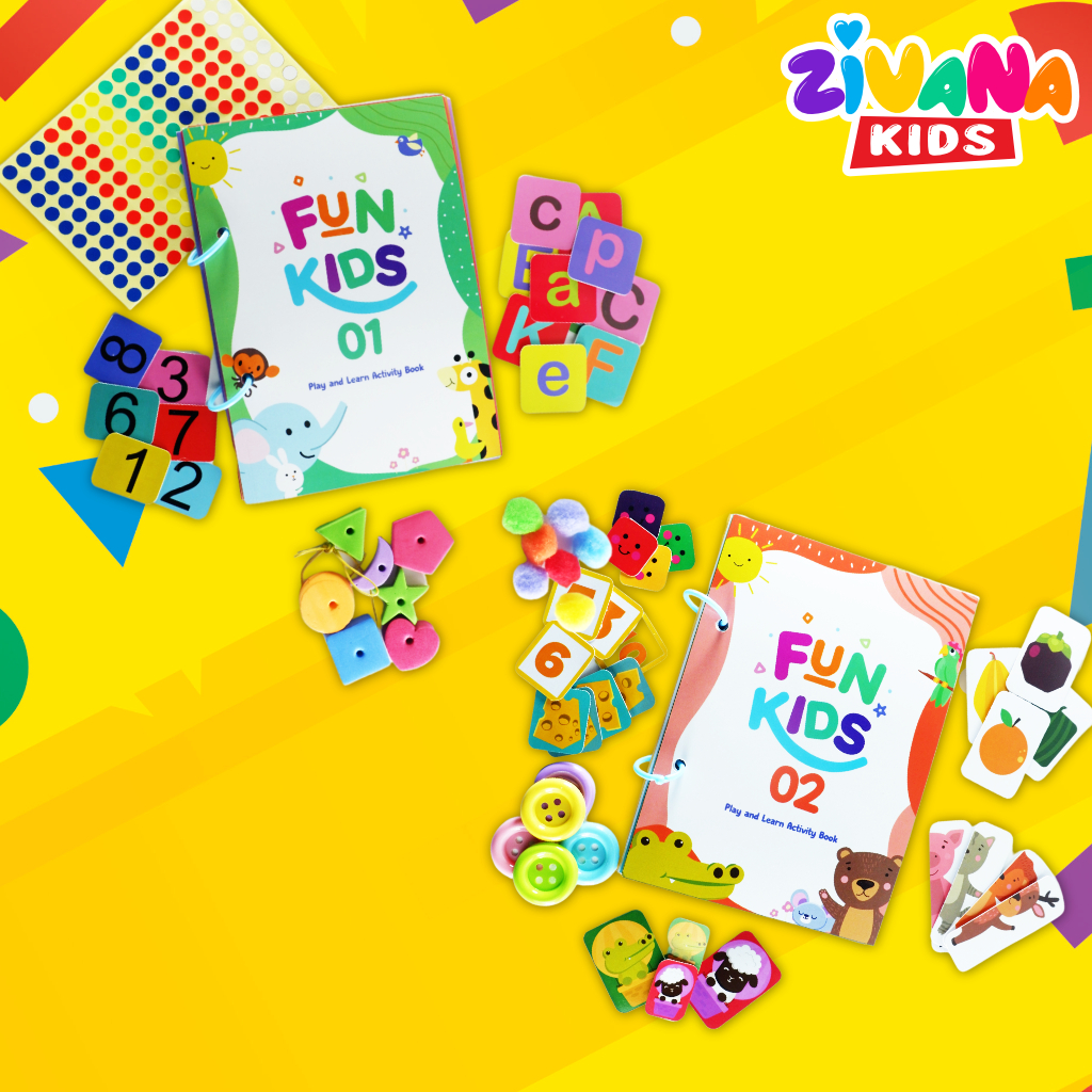 Busy Book Anak 3 Tahun Buku Belajar Edukasi Montessori Sensory Play Zivana Kids