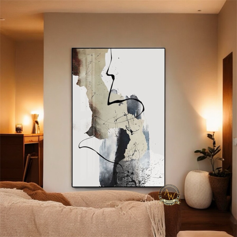 

lukisan abstrak modern simple minimalis art