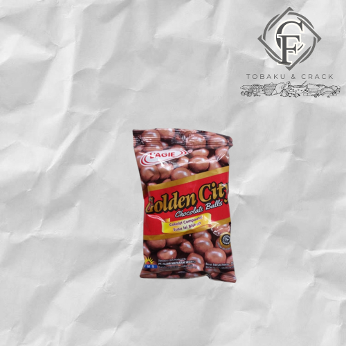 

Golden City Chocolate Balls Lagie/Choco Ball L'AGIE/Cokelat Compound Susu Isi Biskuit 75gr