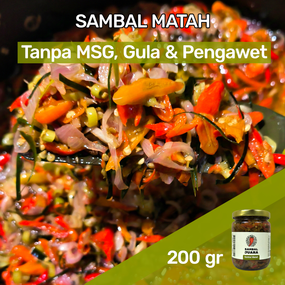 

Sambal Matah Juara -- Sambel Matah Mentah Bali Tanpa MSG Gula Pengawet Premium