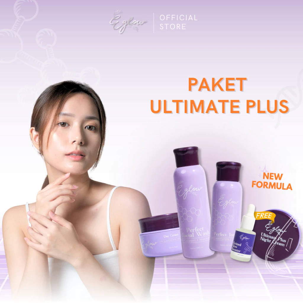 SKINHELLO - EGLOW PAKET ULTIMATE | Ultimate Plus Series | Paket Wajah Untuk Kulit Wajah Flek HItam d