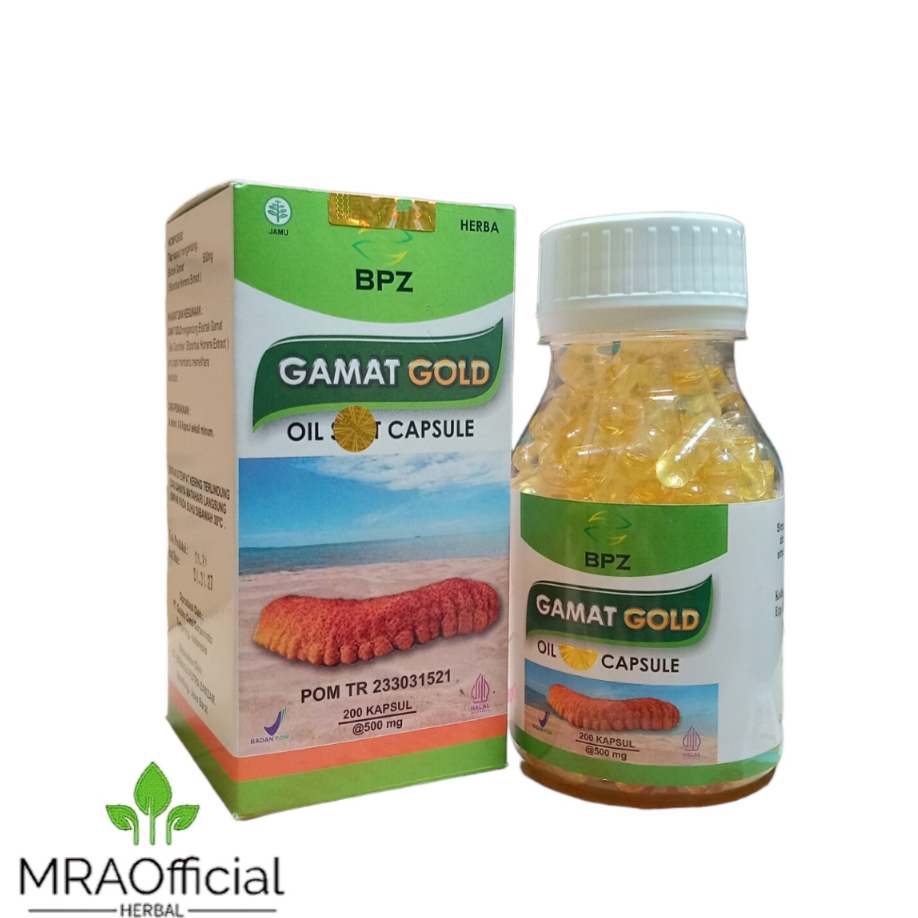 Kapsul Gamat Gold Oil BPZ 200 Kapsul | Gamat Oil Mengandung Ekstrak Teripang