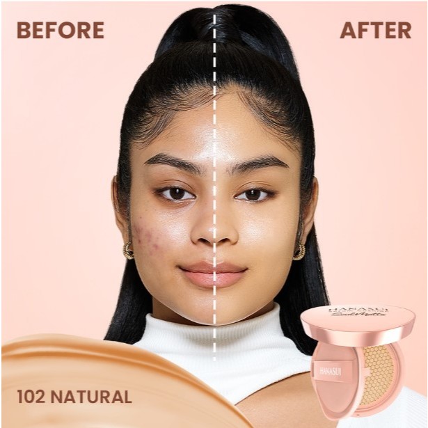 Hanasui Serum Cushion Soulmatte - 102 Natural