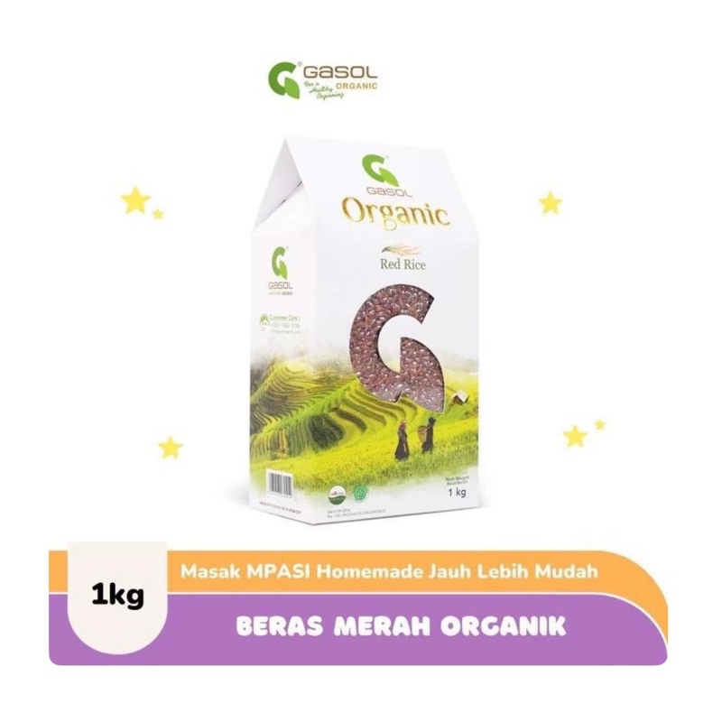 

Gasol Beras Merah Organik 1kg / Beras Merah Organik