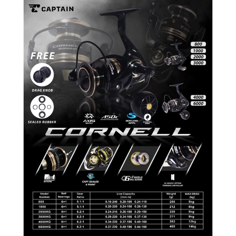 REEL CAPTAIN CORNELL 800 - 3000