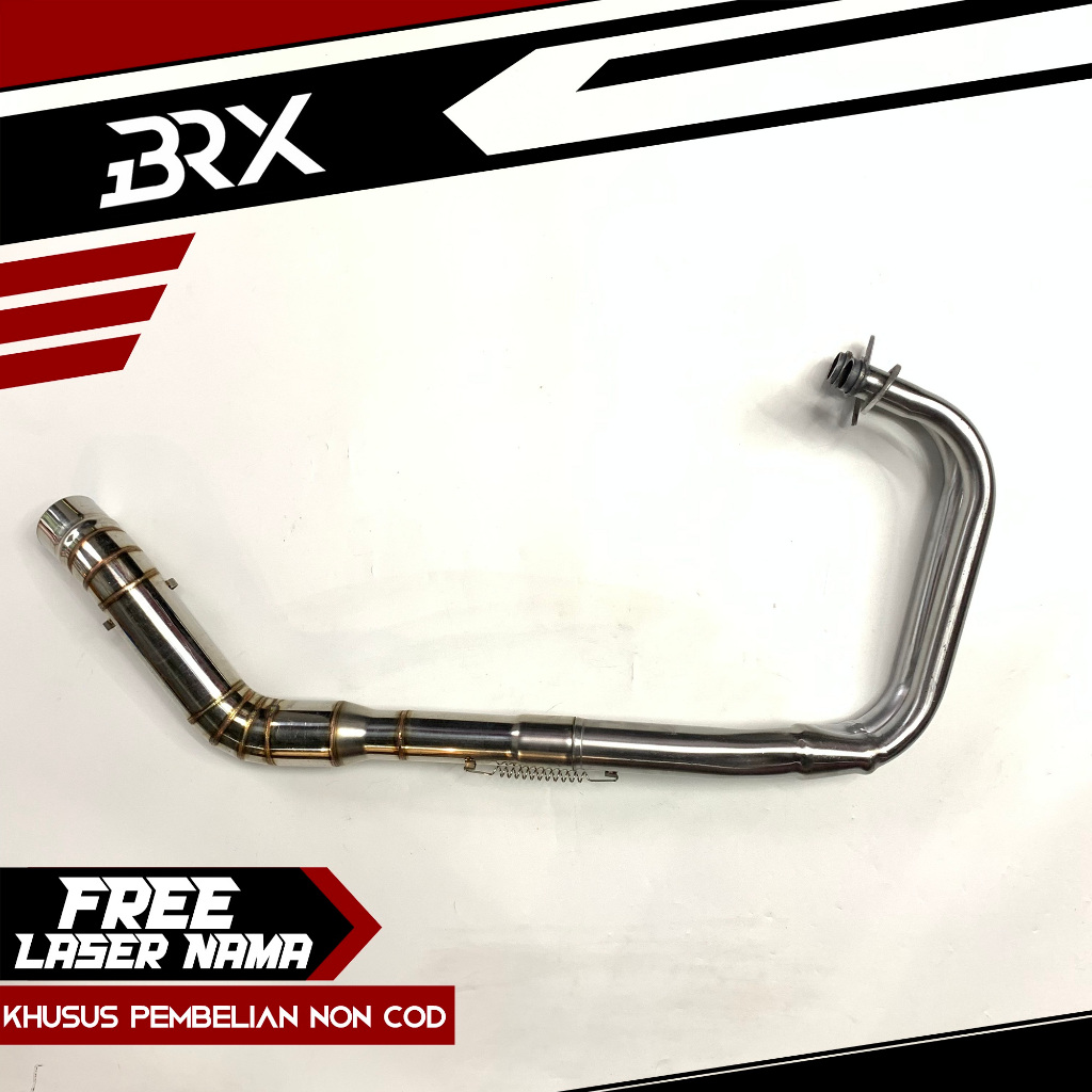 HEADER / LEHERAN INLET 50/51MM KNALPOT 2 SILINDER NINJA 250 FI / KARBU R25 MT25 CBR250 NINJA Z250