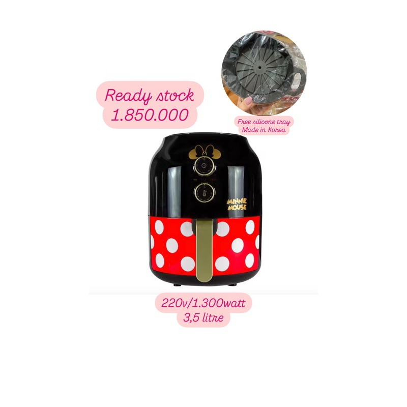 READY - MAYER X DISNEY MICKEY MINNIE MOUSE AIR FRYER 3.5 L ORIGINAL LIMITED EDITION