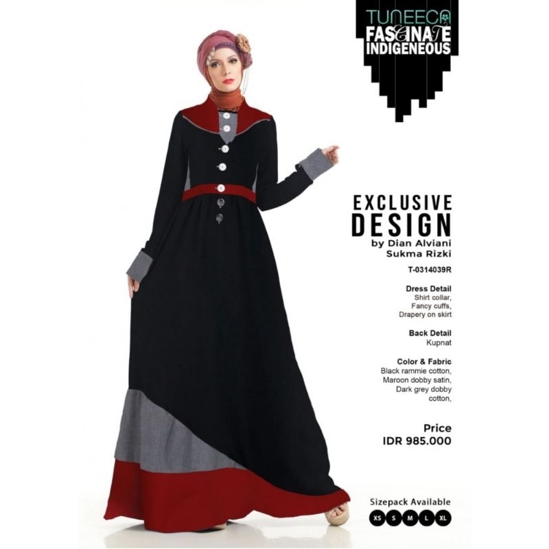 [MuVe BoutiQue] Gamis Tuneeca Repro Fascinate Indigeneos original branded