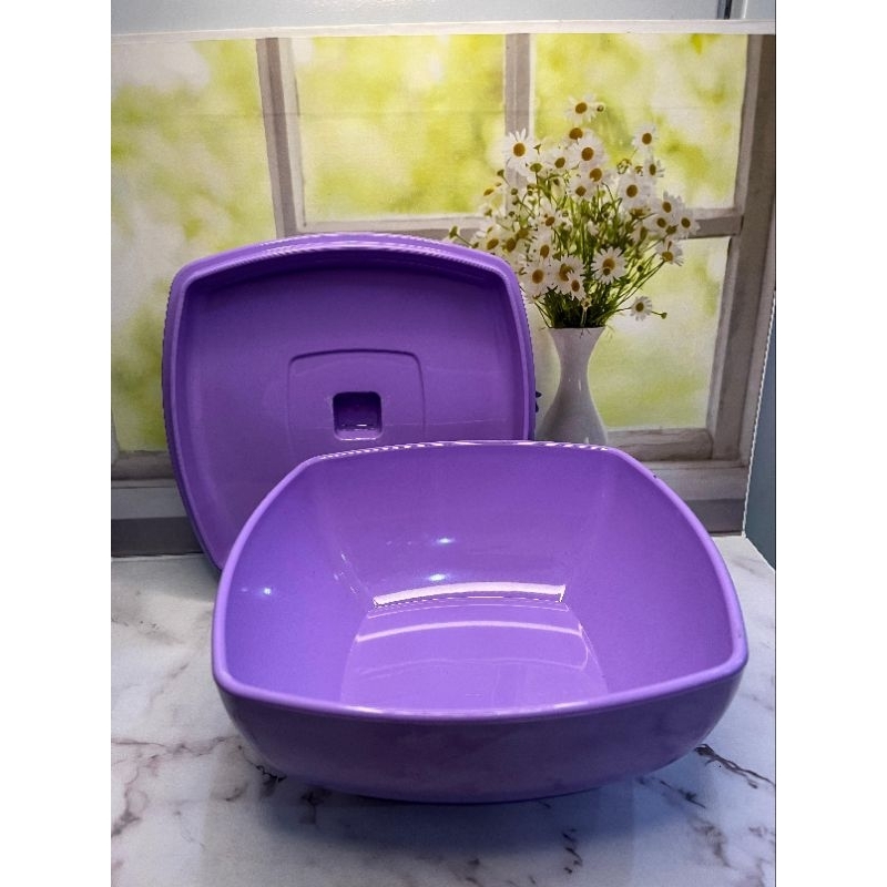 MANGKOK SAJI MELAMIN DENGAN TUTUP #UNGU