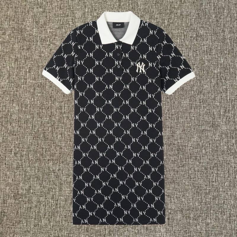 MLB Korea NY Yankees Dia Monogram Dress Black Original