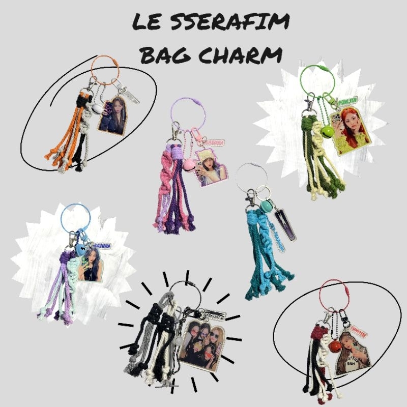 [Ready Stock] Gantungan Kunci - Bag Charm Butter Bear Nong Noey - Keychain butterbear - Le Sserafim 