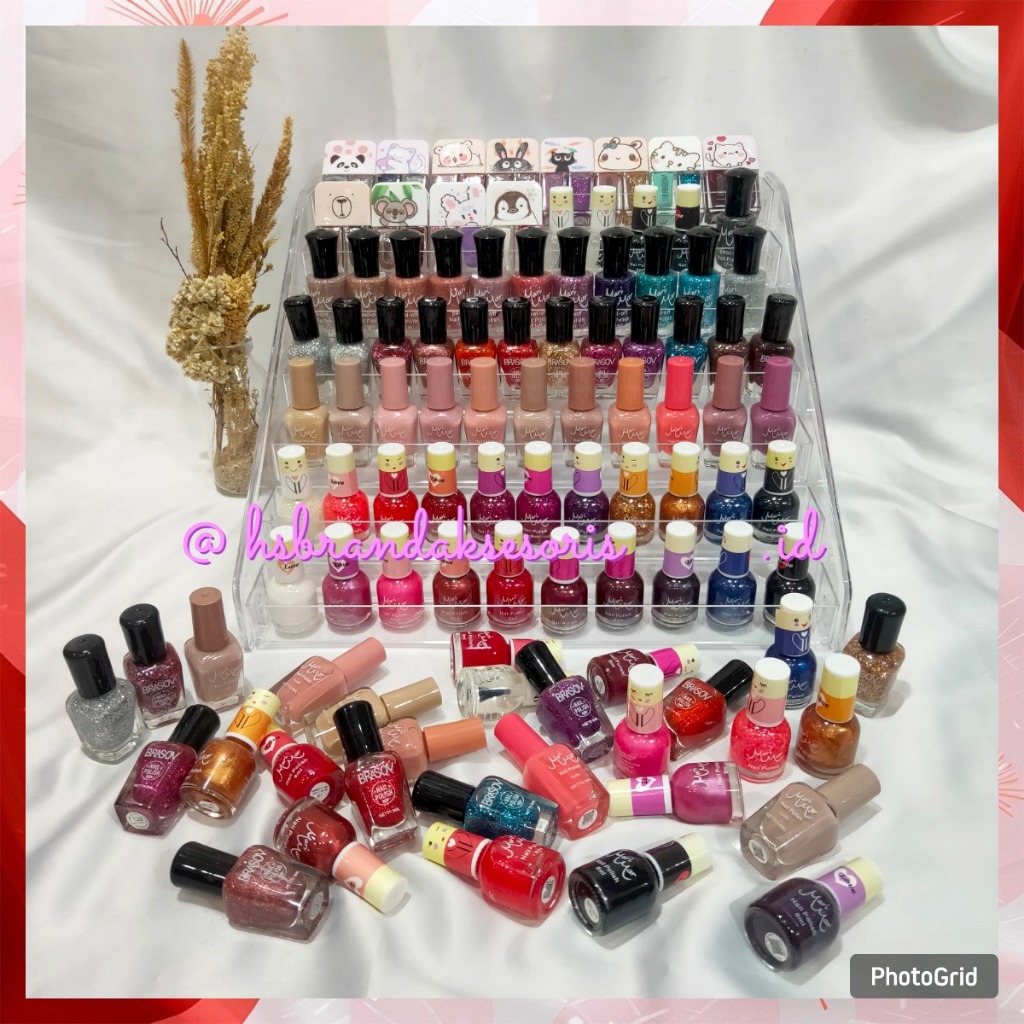 (1PCS) KUTEK MARIMAR BRASOV / KUTEK GLITTER NUDE BENING HITAM / MARIMAR BRASOV NAIL POLISH TRANSPARE