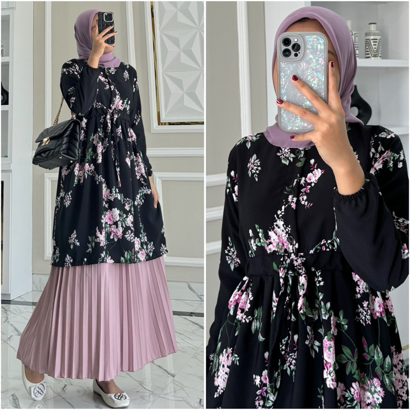 FREE ONGKIR ZEIN TUNIK BY ZALFA OUTFIT / TUNIK MOTIF / TUNIK WANITA MURAH / TUNIK BUNGA