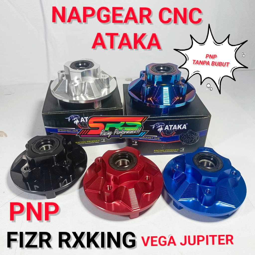 ATAKA Dudukan Gear Nap Gear Napgear CNC Yamaha Fizr Jupiter VEGA Rx King