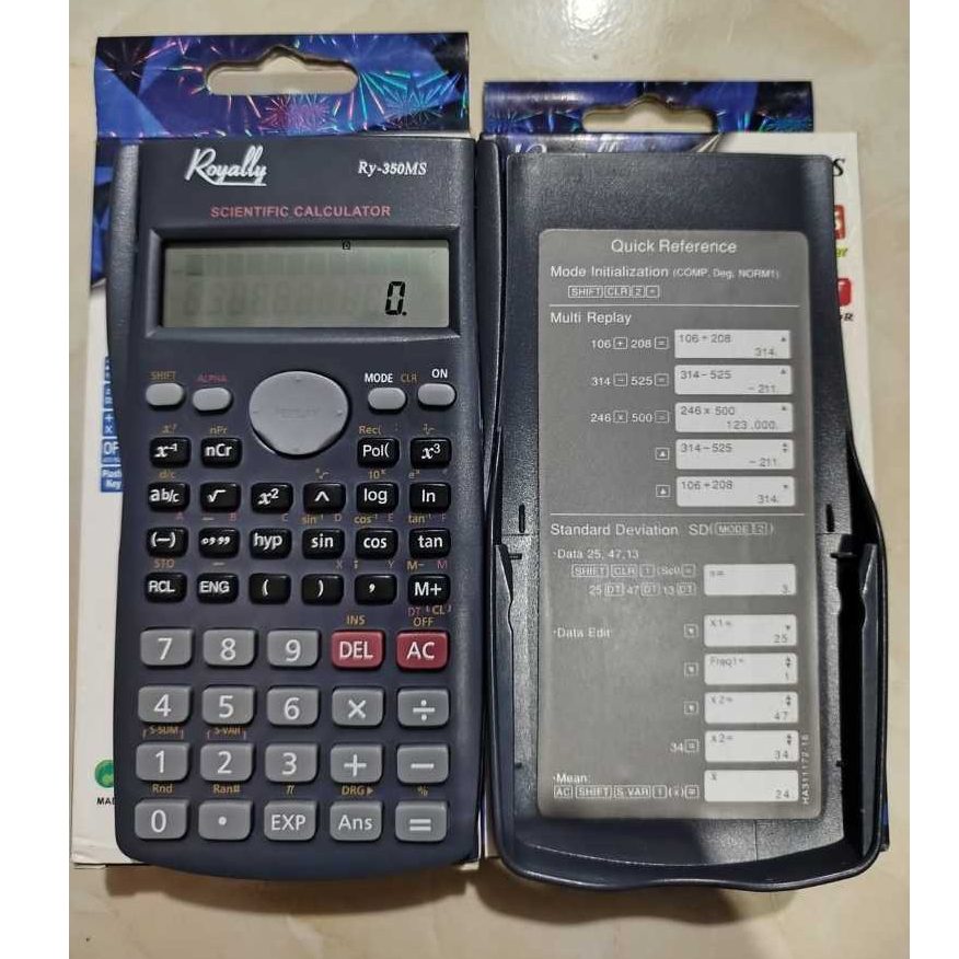 

Kalkulator Ilmiah / Scientific Calculator Sin Cos Tan ROYALLY 350MS