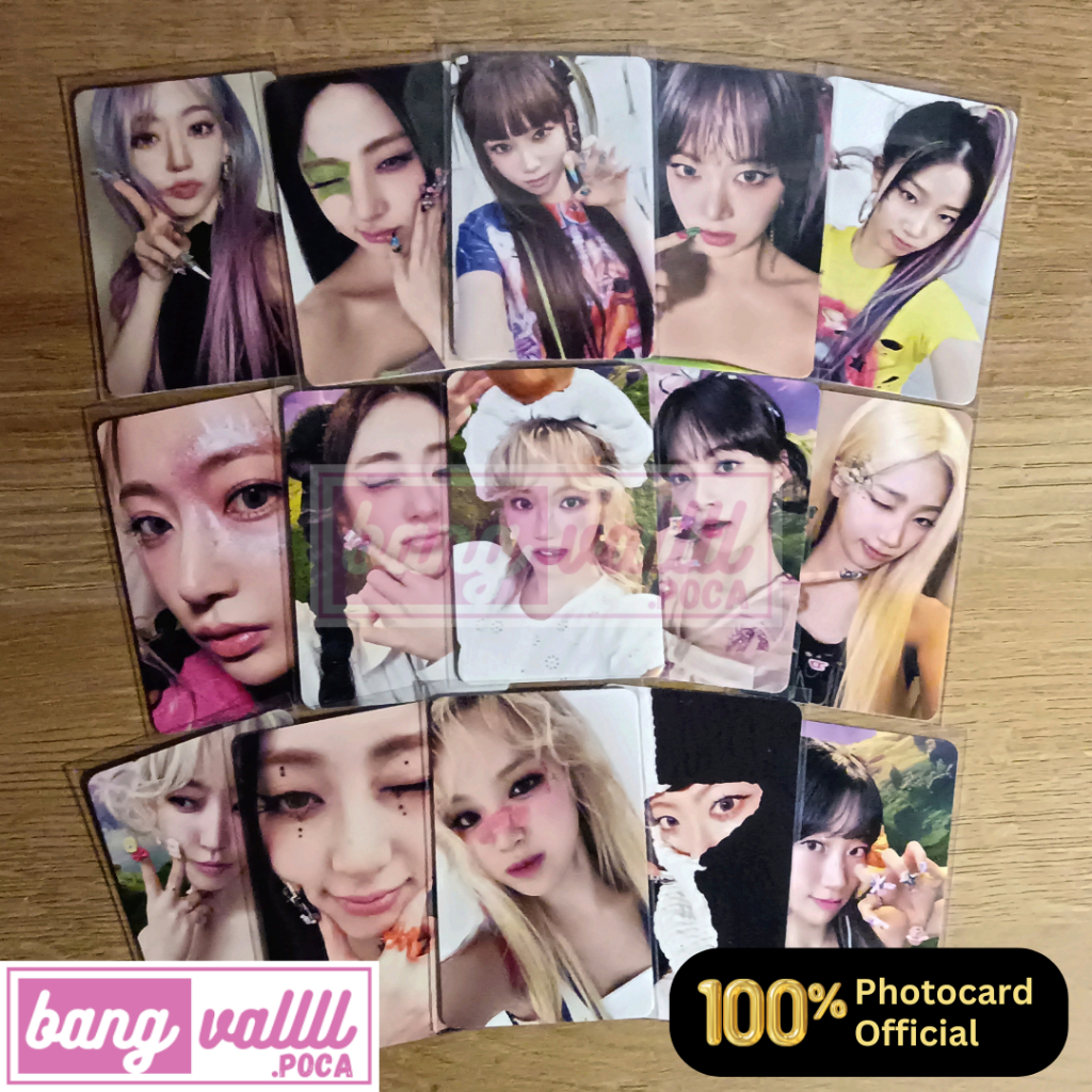 PHOTOCARD PC LE SSERAFIM CRAZY WEVERSE VER SAKURA CHAEWON YUNJIN KAZUHA EUNCHAE OFFICIAL