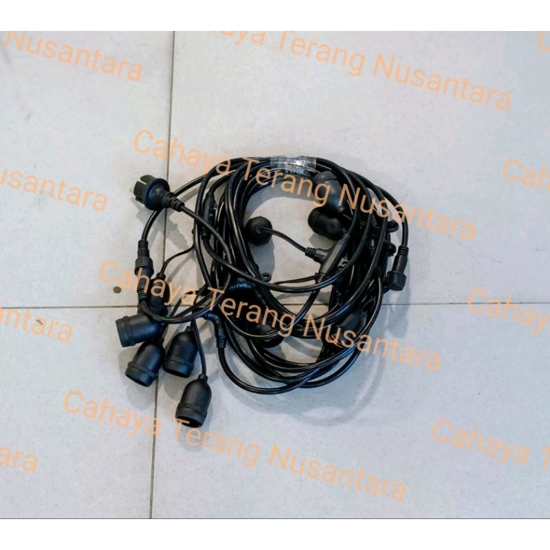 KabelFitting 10m 10 fitting lampu/ fitting kabel 10 meter 10 lampu